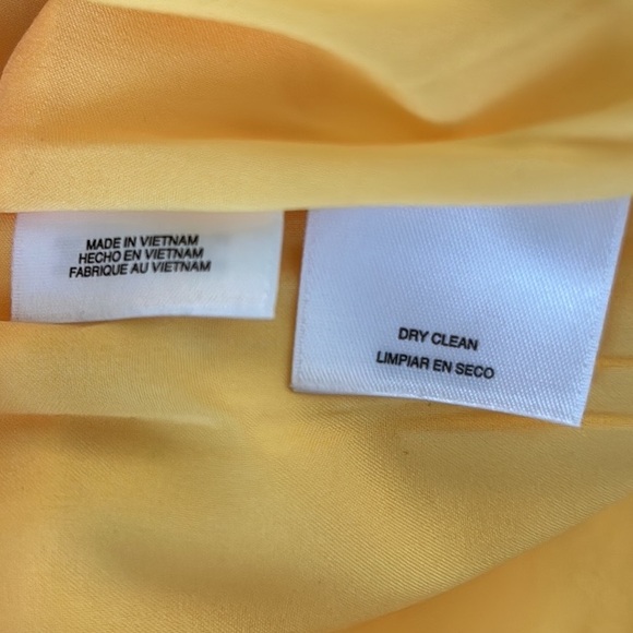 Albert Nipon Vintage Yellow White Wavy Striped 2 Piece Set Blazer Dress - 4 - Picture 15 of 16